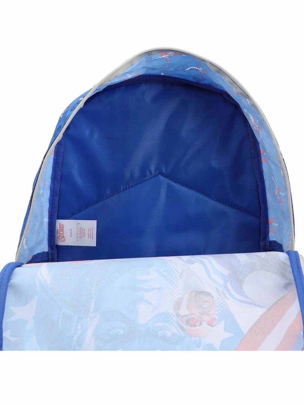 Marvel Captain America Kids Red & Blue Backpack with Shield Art